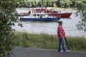 Koelner Seilbahn Gondel blieb haengen Koeln Linksrheinisch P110